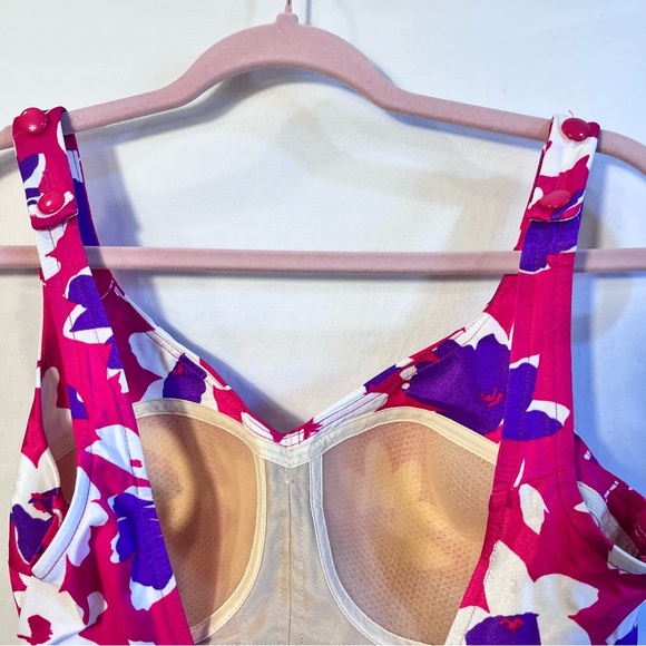 Vintage Perfection Fit by Roxanne 14/36 Cup C Floral One-Piece Swimsuit - Picture 4 of 6